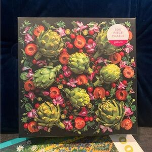 Galison Artichoke and Cherry floral 500 Piece Puzzle - NIB NWT